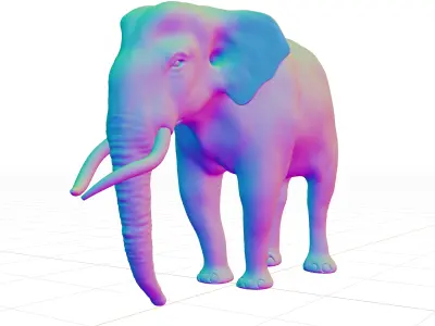 Elephant Low-poly 3D model