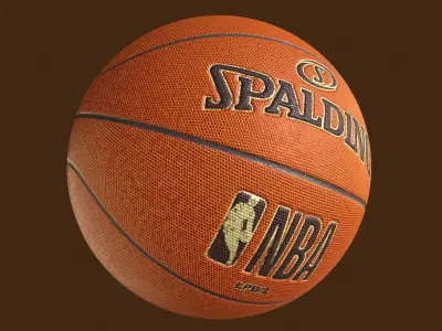 Basketball balls 3 states Low-poly 3D model