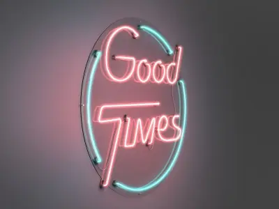 Good Times - Neon Sign 3D model