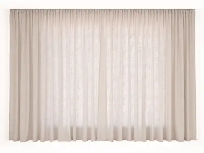Curtains 43 Linen 3D model