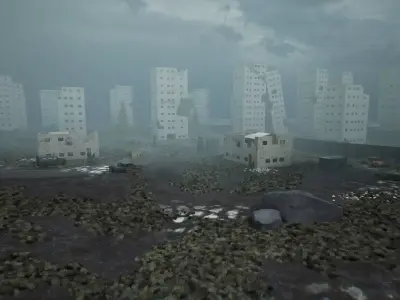 Conflict War Zone Unreal engine game Environment Low-poly 3D model
