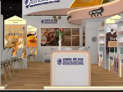 8mtr x 6mtr expo stall 2side open Exhibition Stand Design 3D model
