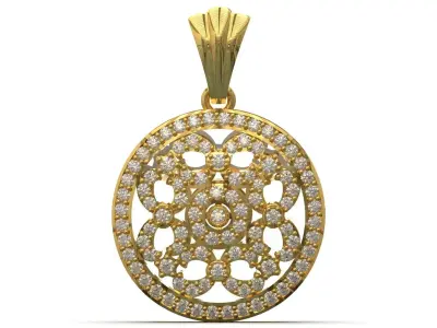 Luxury Jewelry Pendant Model Mandala Medallion jp0343 3D print model