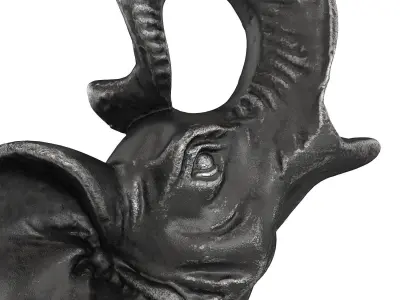 Metal Elephant Figurine 3D model