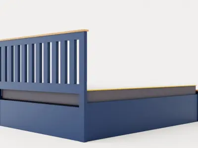 Phoenix King Ottoman Bed Low-poly 3D model buy