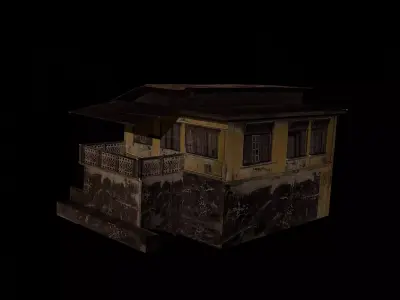 Old weathered house Free low-poly 3D model
