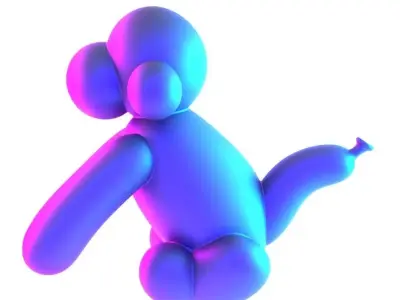 Chimp Monkey Ape Balloon Decoration Props Second Life toy 3D print model