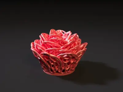 Rose voronoi 3D print model