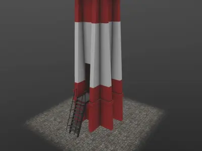 Light House West Mall Low-poly 3D model