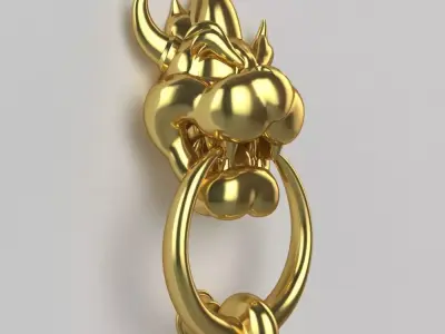 Bowserhead Doorknocker 3D print model