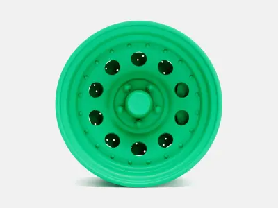 15x8 American Racing Gold Nugget Wheel and Brake 3D print model