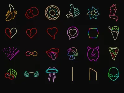 Ultimate Neon Sign pack 6 Low-poly 3D model