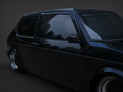 Golf GTI 1980 Low-poly 3D model