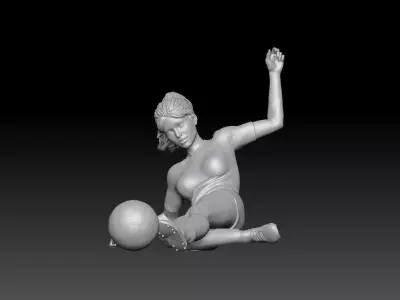 SOCCER GIRL 4 3D print model