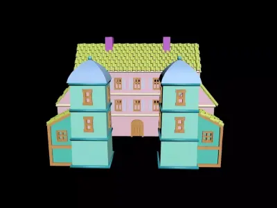 Medieval House 45 3D print model 3D model
