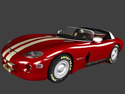 Viper RT-10 1992-1995 Sport Car 3D model