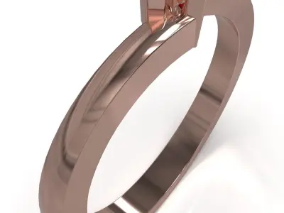 Solitaire ring  3D print model get