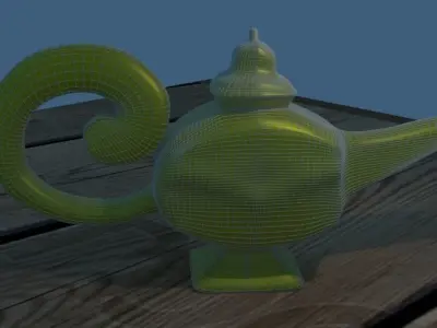 Ancient magic Lamp  Free 3D model