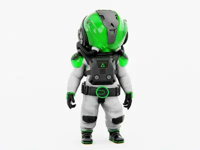 TOON ASTRONAUT F-E  Rigged for Unreal Engine - Unity - MIXAMO 3D model