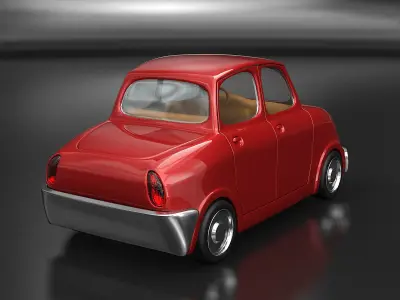 Set of cartoon cars  3D model