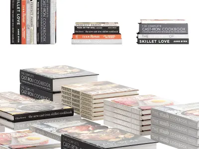 147 decorative books set 18 kitchen and cooking P04 3D model