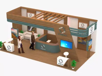 Exhibition booth 3D model