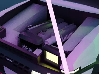 Toyota AE86 trueno Pop-Up headlights Low Poly Low-poly 3D model