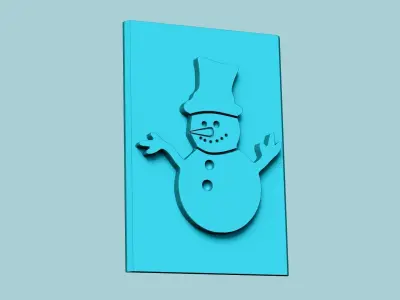 Stamp 68 - Snowman - Fondant Decoration Maker Toy 3D print model