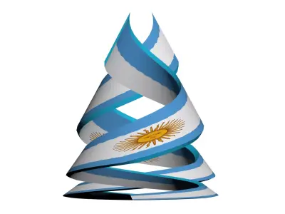 Argentine Flag helix structure 3D model
