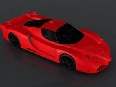 Ferrari FXX Low-poly 3D model