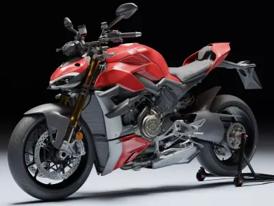Ducati Streetfighter V4 2021 Low-poly 3D model
