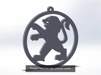 Peugeot keychains 3D Model Pack