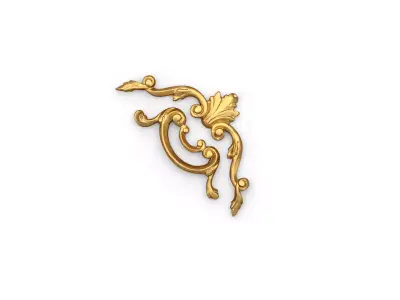 Classic carved corner decor ornament 372 3D model