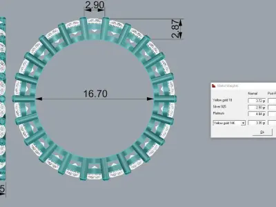Jewelry Ring Gold  3D print model