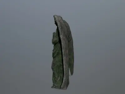 Angel Statue 04 Low-poly 3D model
