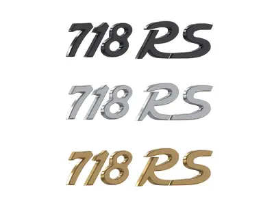 718 RS nameplate Porsche  3D print model