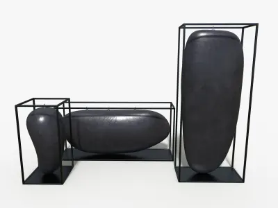 Overscale Candles Set Low-poly 3D model