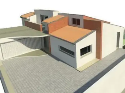 MagHome house with two bedrooms and living room 3D model