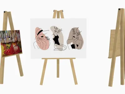 painting stand  Low-poly 3D model