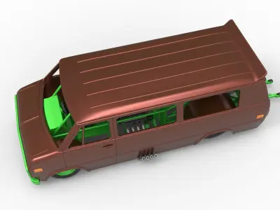 Dragster Van Scale 1 to 25 3D print model