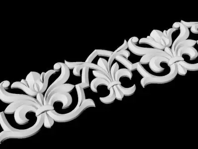 Central decor ornament for furniture 3D model 256
