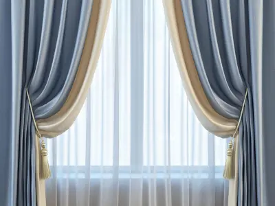 Set 14 Curtains 3D model