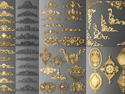 Ornament and Cartouches Collection Vol 01  47 Item 3D model