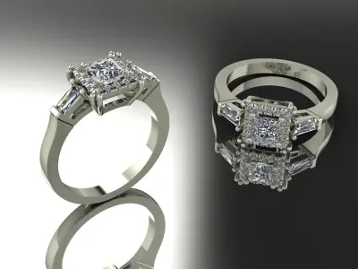 Jewelry Ring Gold 3D print model 12