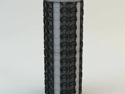 Richmond Interiors - Coral Ceramic Gold Vase 3D model