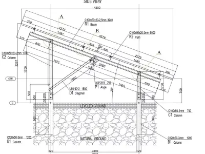 3 MW Solar Project Type 14 3D model