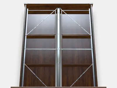 SONGESAND Bed frame with 4 storage boxes 1 Low-poly 3D model