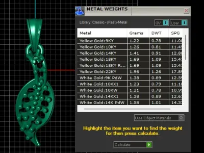 GOLDEN DIAMOND LEAF PENDENT 3D PRINTABLE MODEL  3D print model