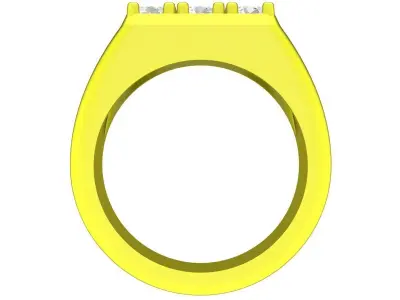 Luxury Square Pave Diamond Ring for Men 5159 3D print model