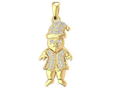 Cute Boy Diamond Pendant Jewelry 663 3D print model